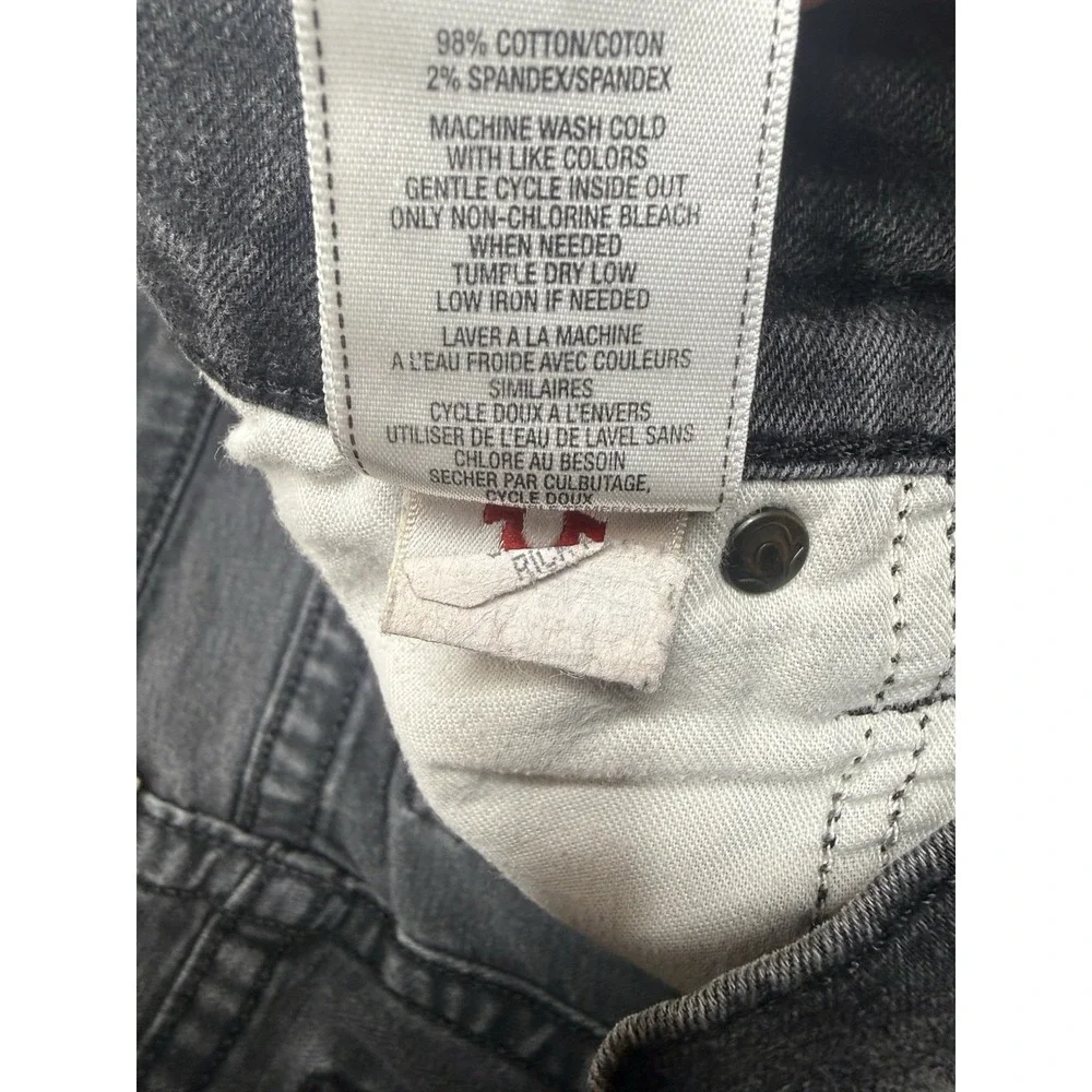 True Religion Shorts Mens 32 Black Ricky Relaxed‎ Straight Jorts Denim Cut Off